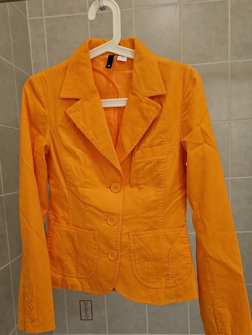 H&M Bright Orange Tailored Blazer